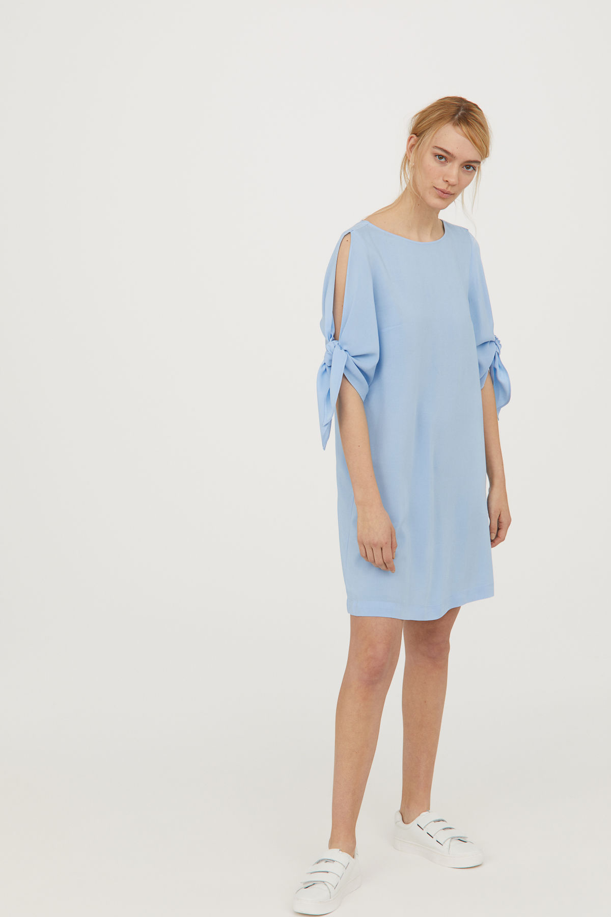 Tie-Sleeve Shift Dress