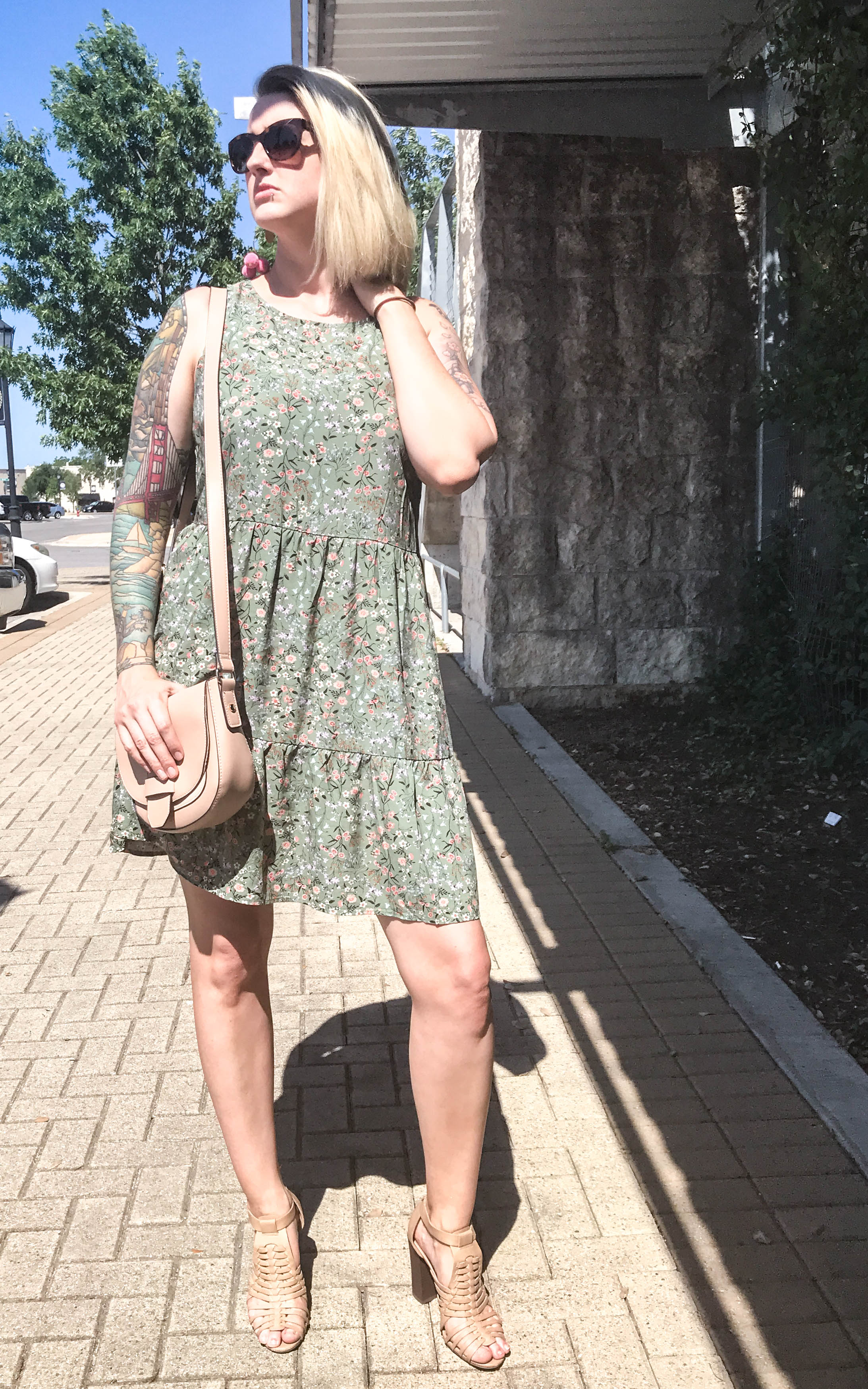Summer Floral Dress and Pom Pom Earrings — The Artful Ambler
