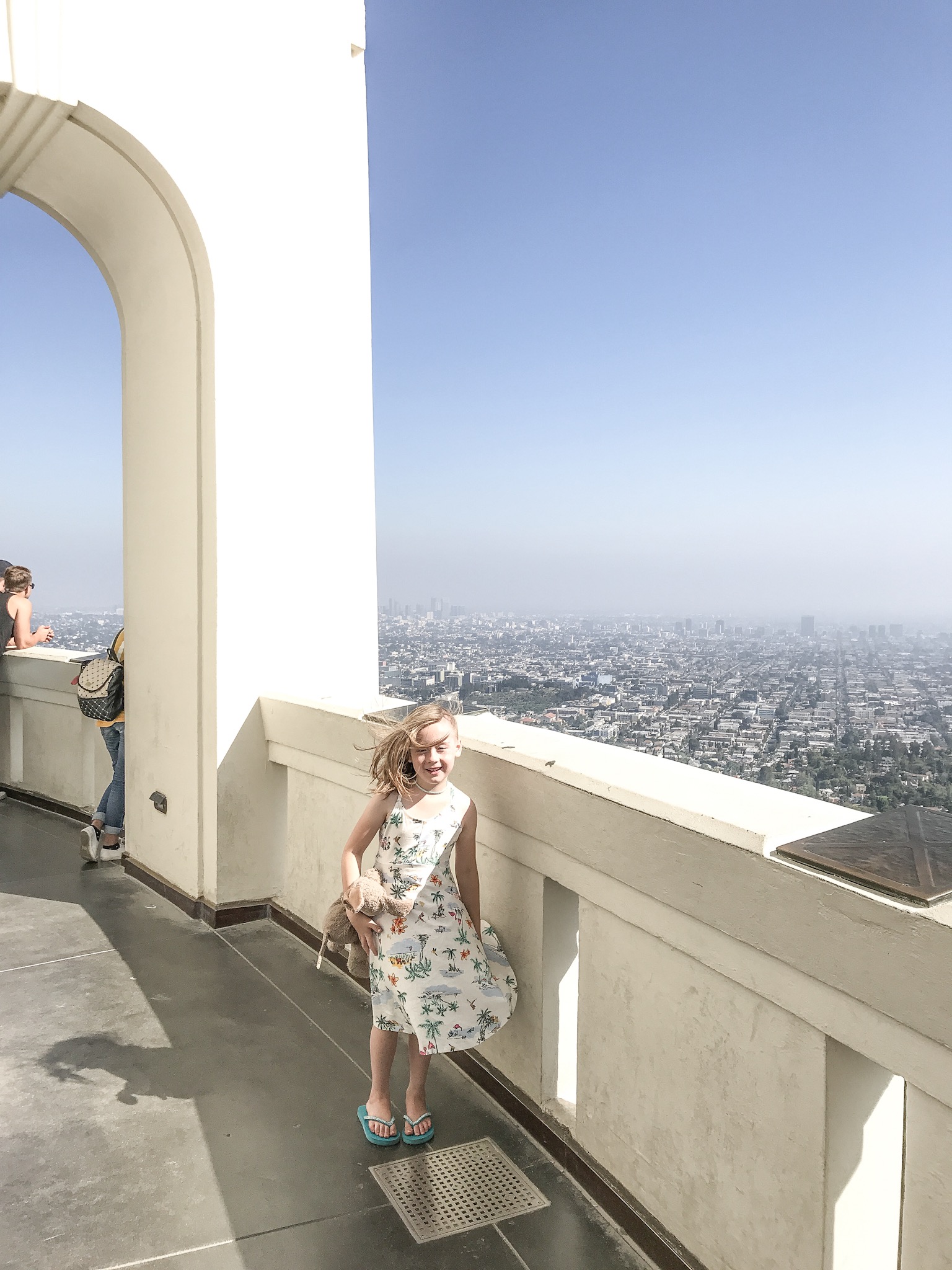 Having a Marilyn moment at Griffith Observatory.