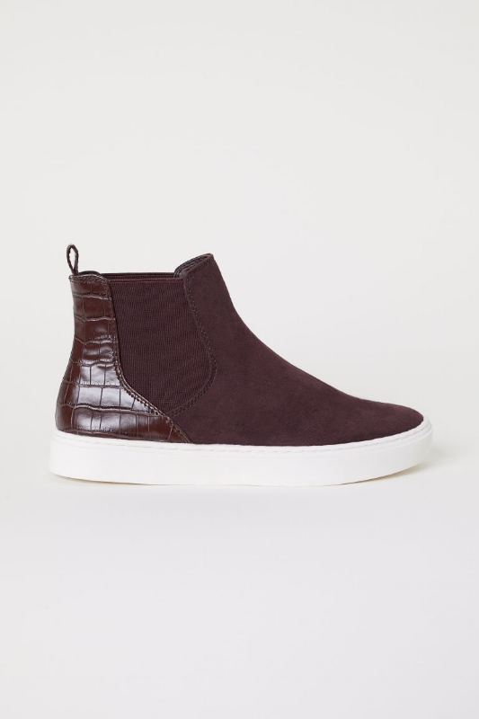 H&M: Faux Suede and Leather High Tops - $35 