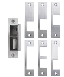 CAMDEN'S CX-ED1579L 'UNIVERSAL' FIRE RATED ELECTRIC STRIKE NOW INCLUDES SIX FACEPLATES