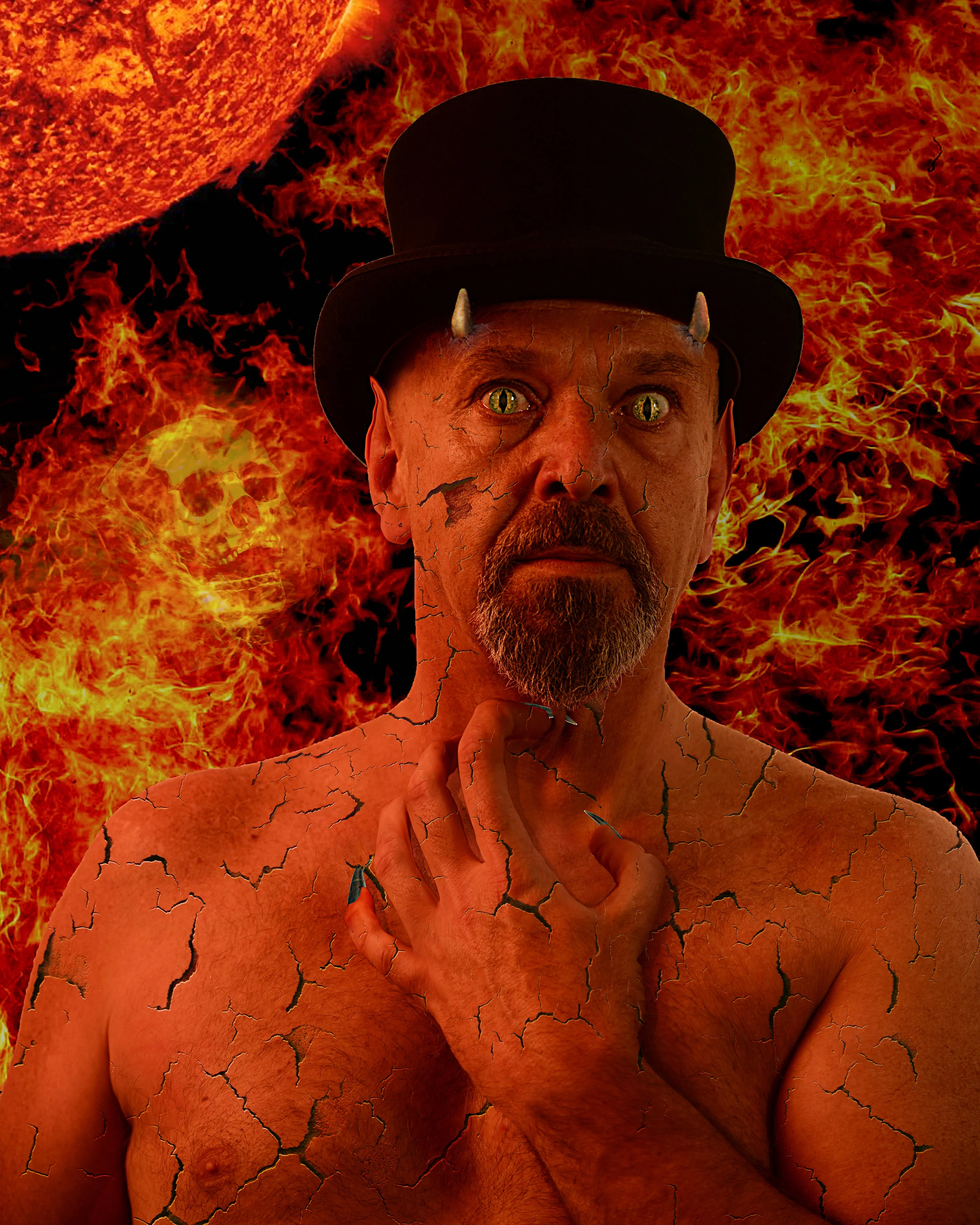 "The Devil Inside Me" I enjoy working on composites and have done several self portraits over the years. It certainly helps improve my photoshop skills and understand light.