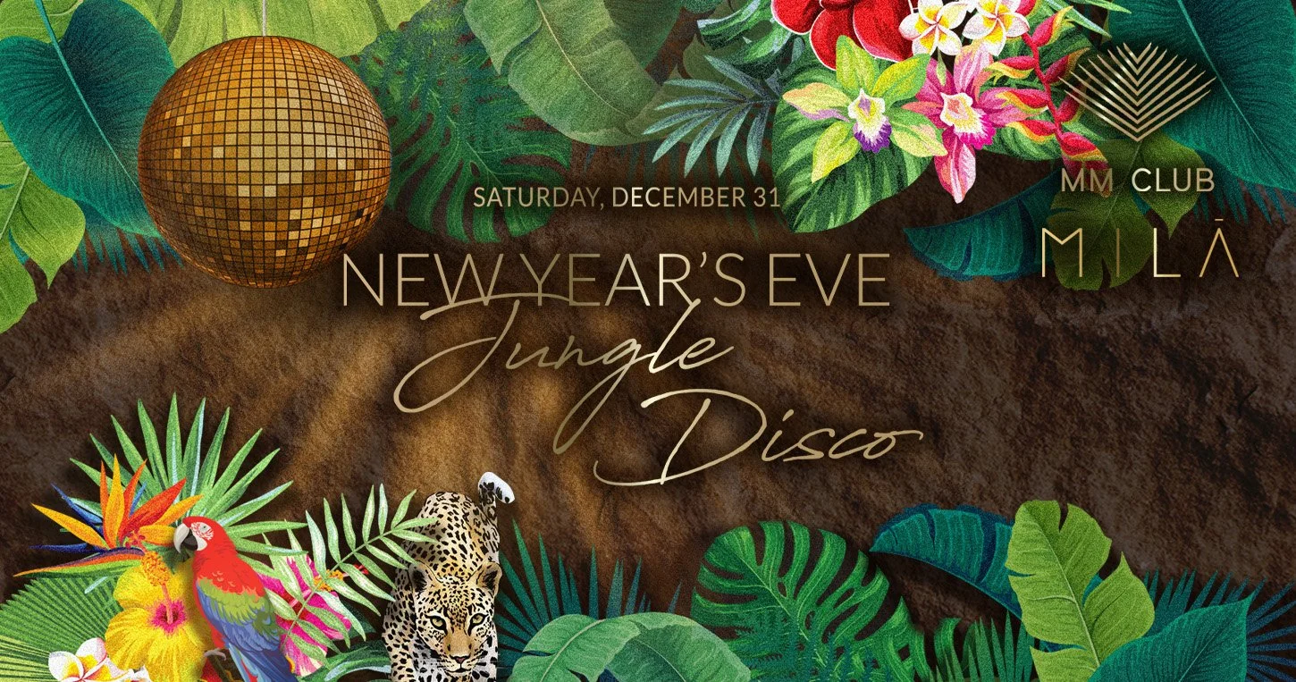 Mila Miami Restaurant New Years Eve Jungle Disco party design
