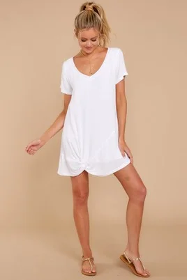 Feelings for you white mini dress