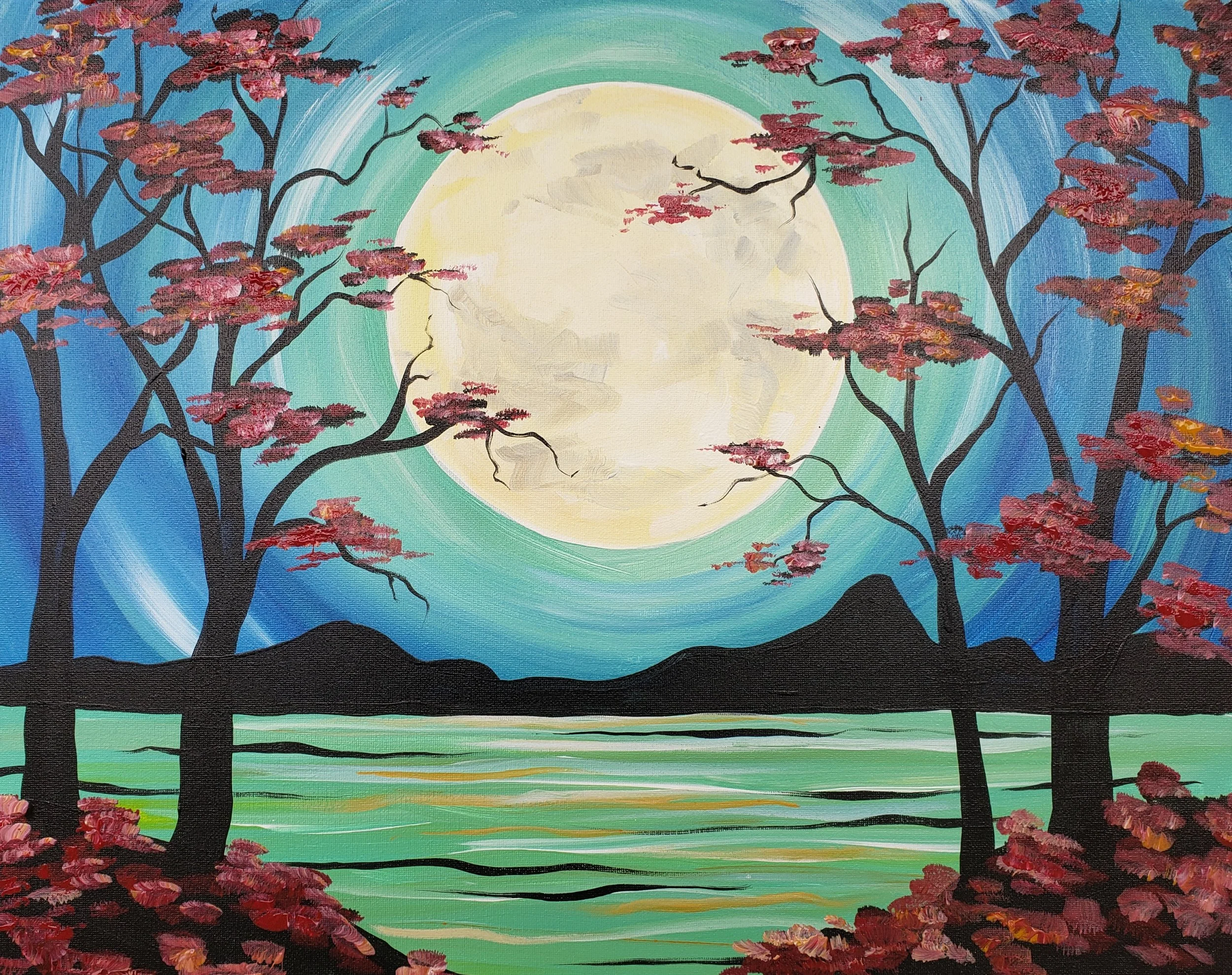 "Rising Moon" Adult Canvas Painting Class