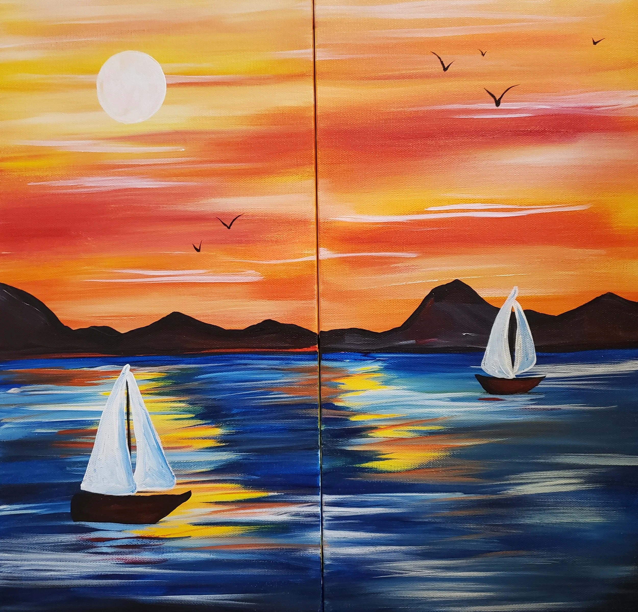 "Sail Away with Me" Couple's Canvas Painting Class
