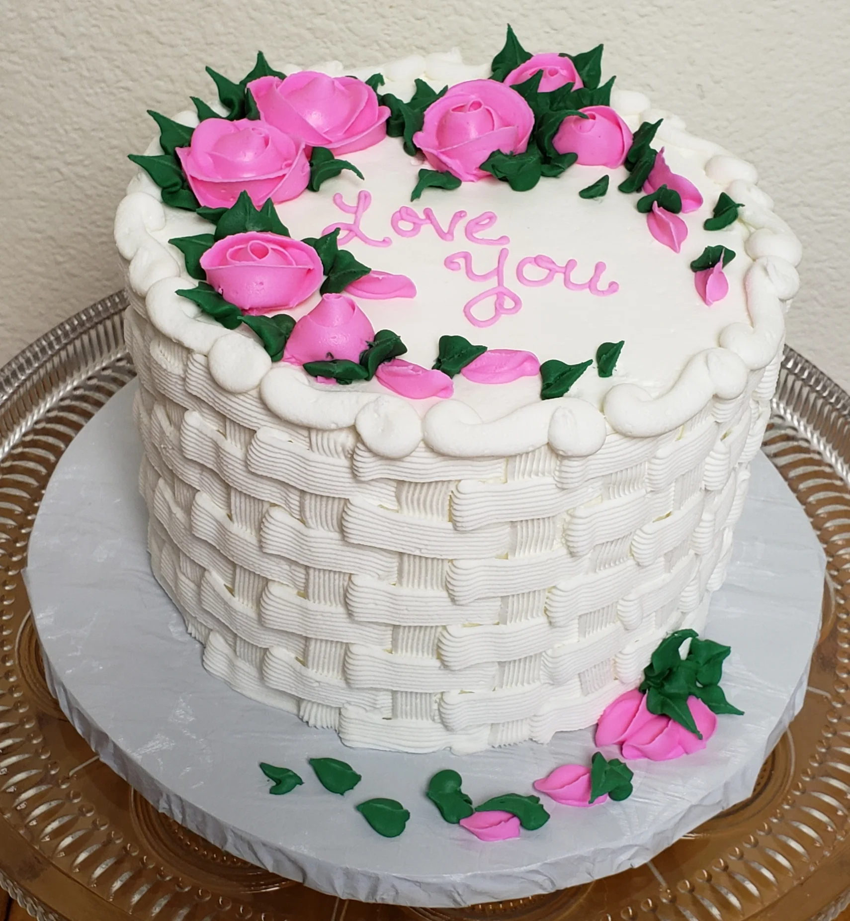 Cake Decorating Class - Focus: Buttercream Basketweave and Roses