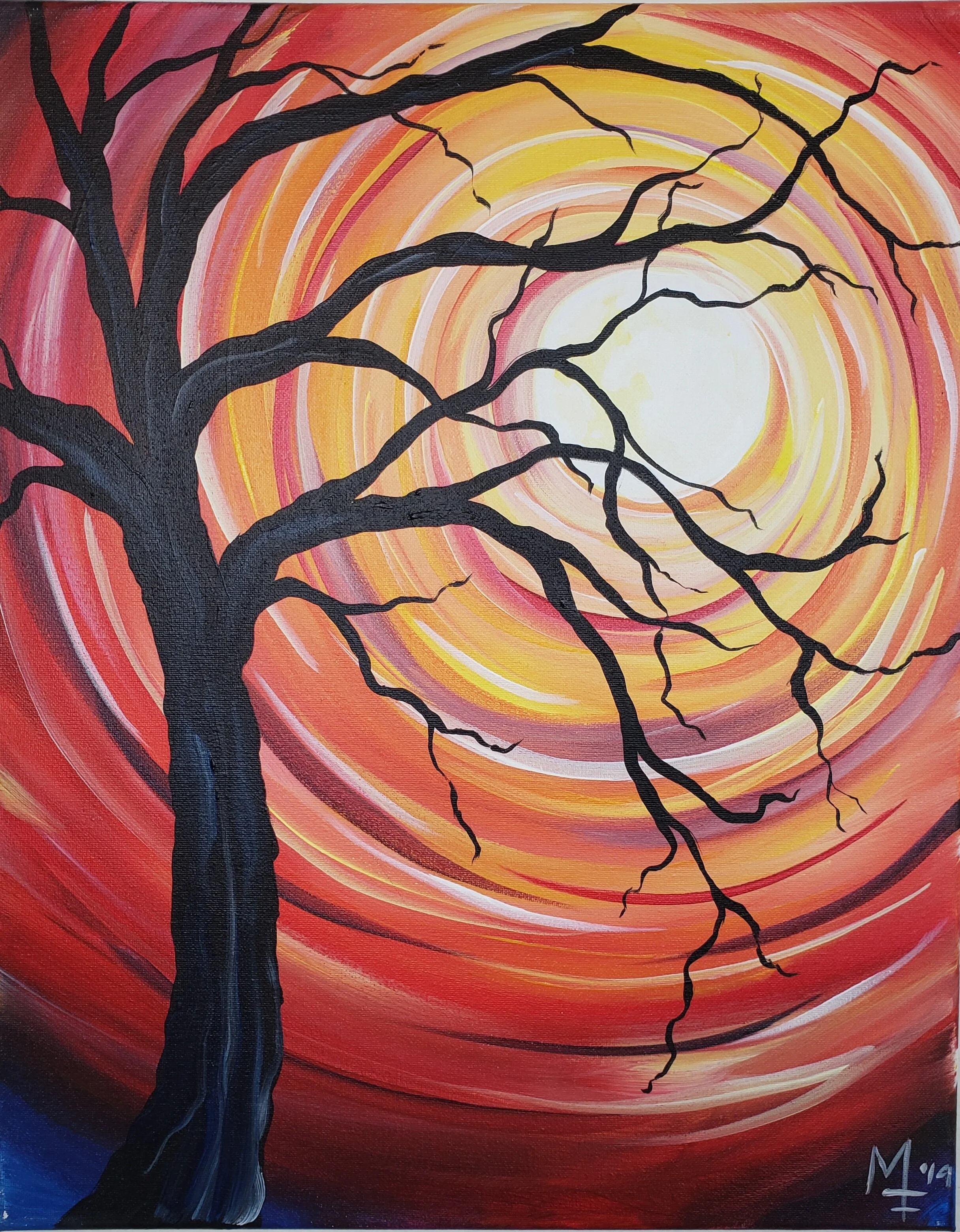 Virtual Painting Class - Harvest Moon