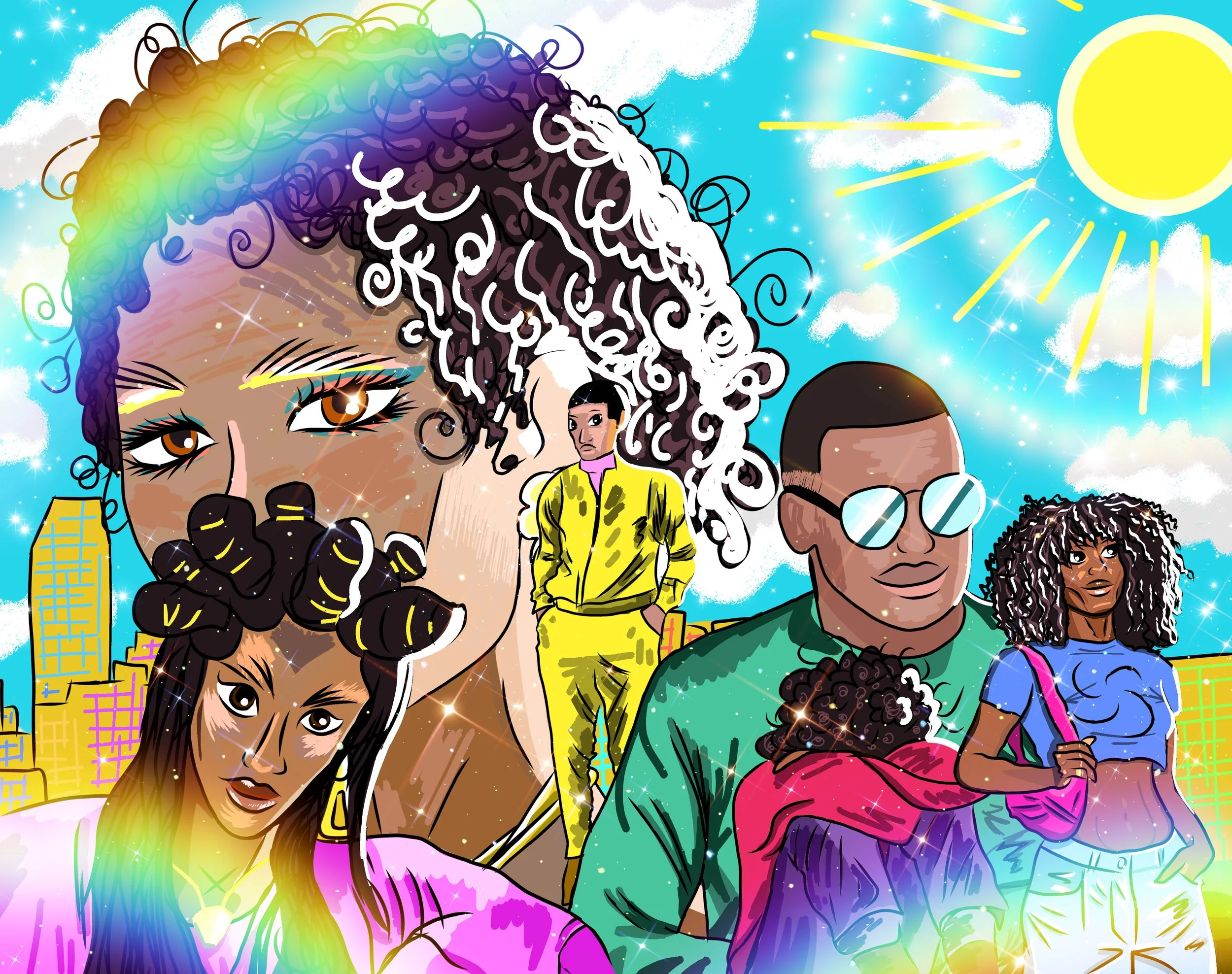 Colour full of Afros