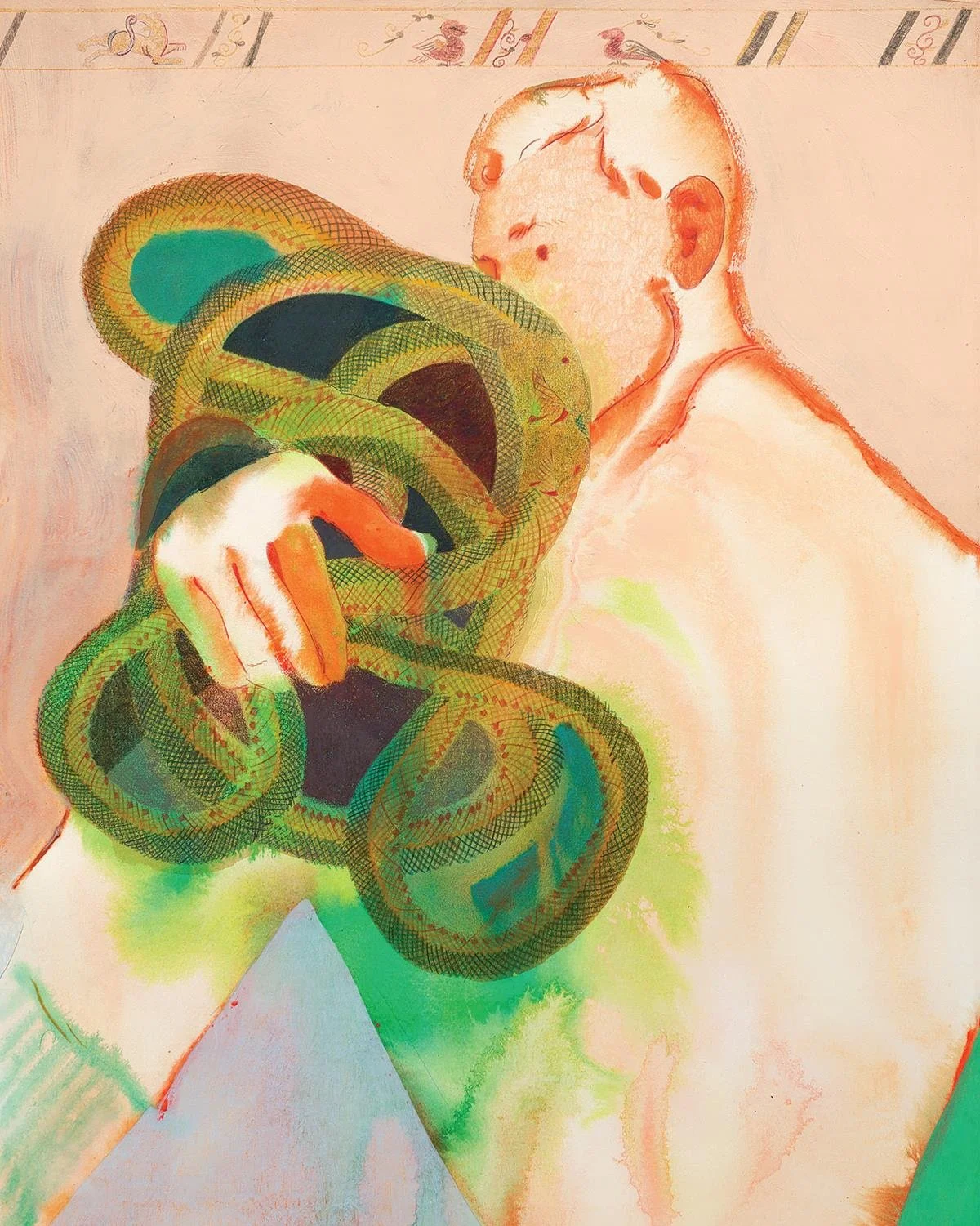  Anthony Cudahy,  Holding snake bundle (Bayeux strip) (23) , 2024. Courtesy of the artist and Hales London and New York; GRIMM Gallery, Amsterdam, London, New York; and Semiose, Paris. Photo by: A Mole. 