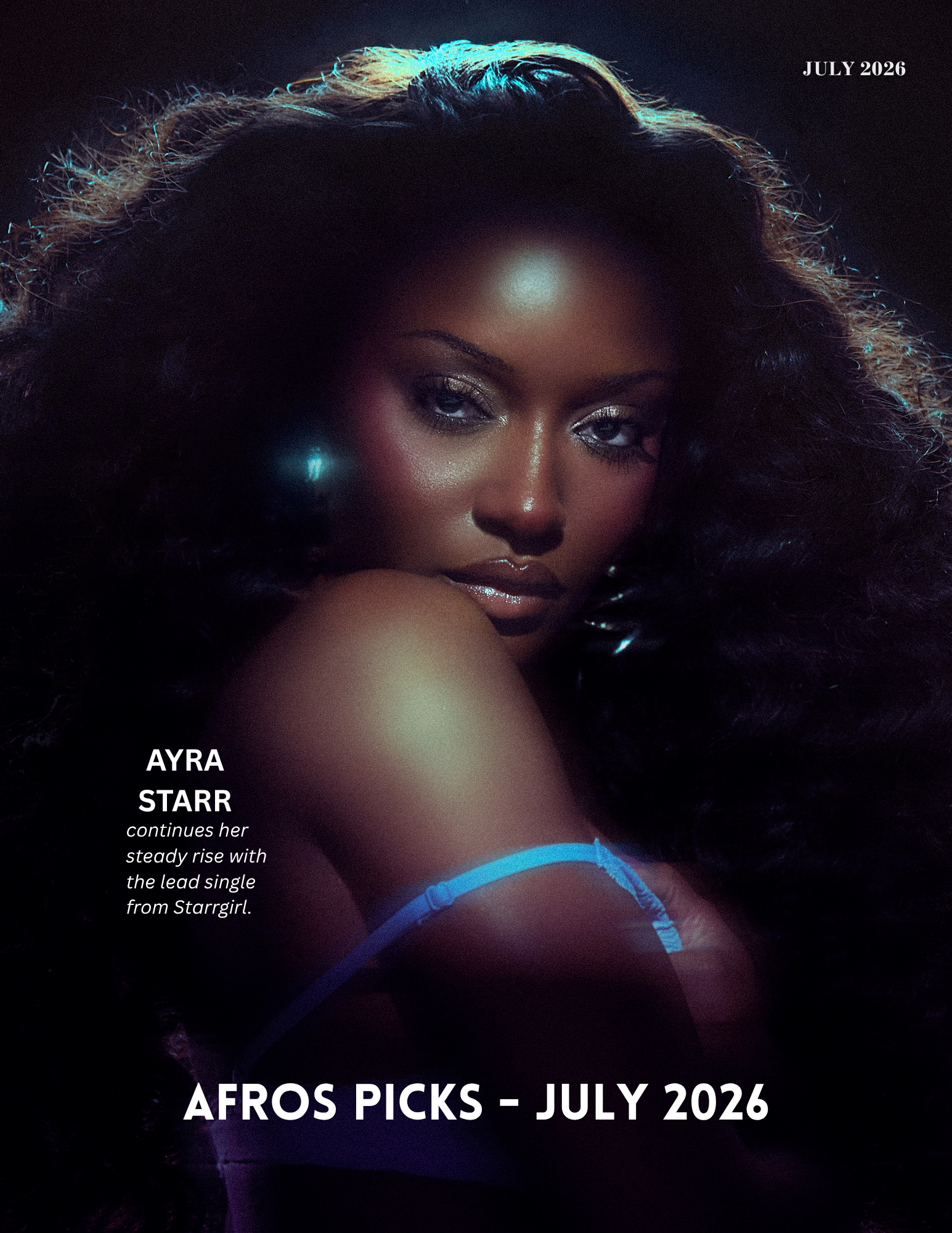 Image of Afrobeats artist Ayra Starr in a sultry pose.