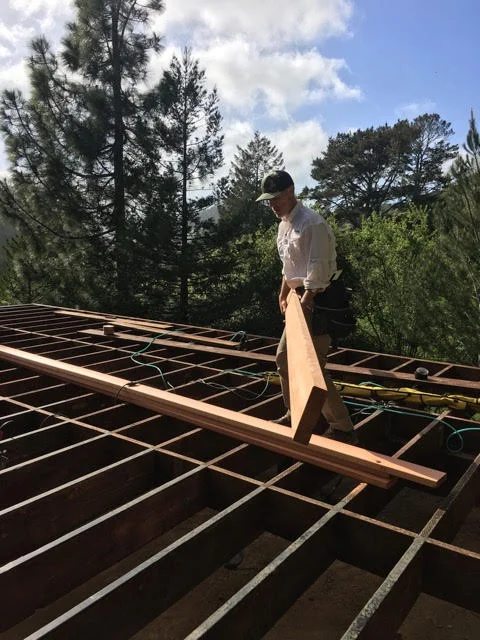 Craig working on his home deck project in Woodace, CA