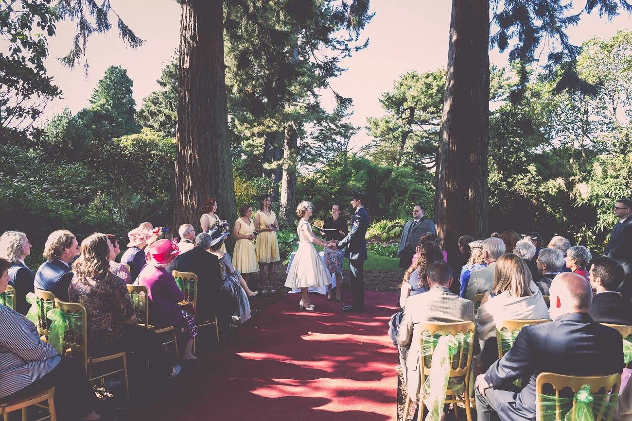 Natasha and Nicky, Retro, vintage wedding at Royal Botanic Garden Edinburgh.