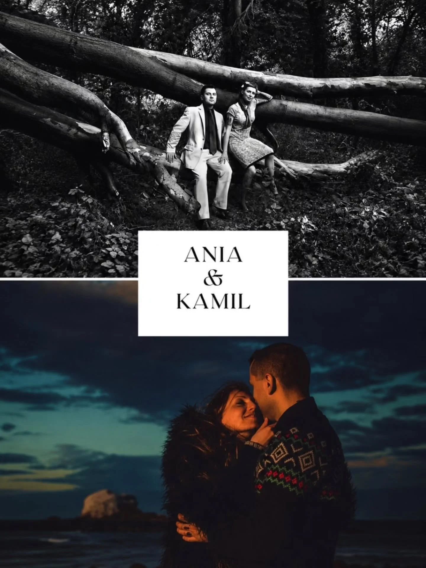Anna i Kamil.
Zdjęcie na g&oacute;rze z wesela, to na dole z sesji rocznicowrj po kilku latach.