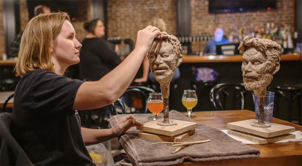 Sculpting at the Oldtime Jam