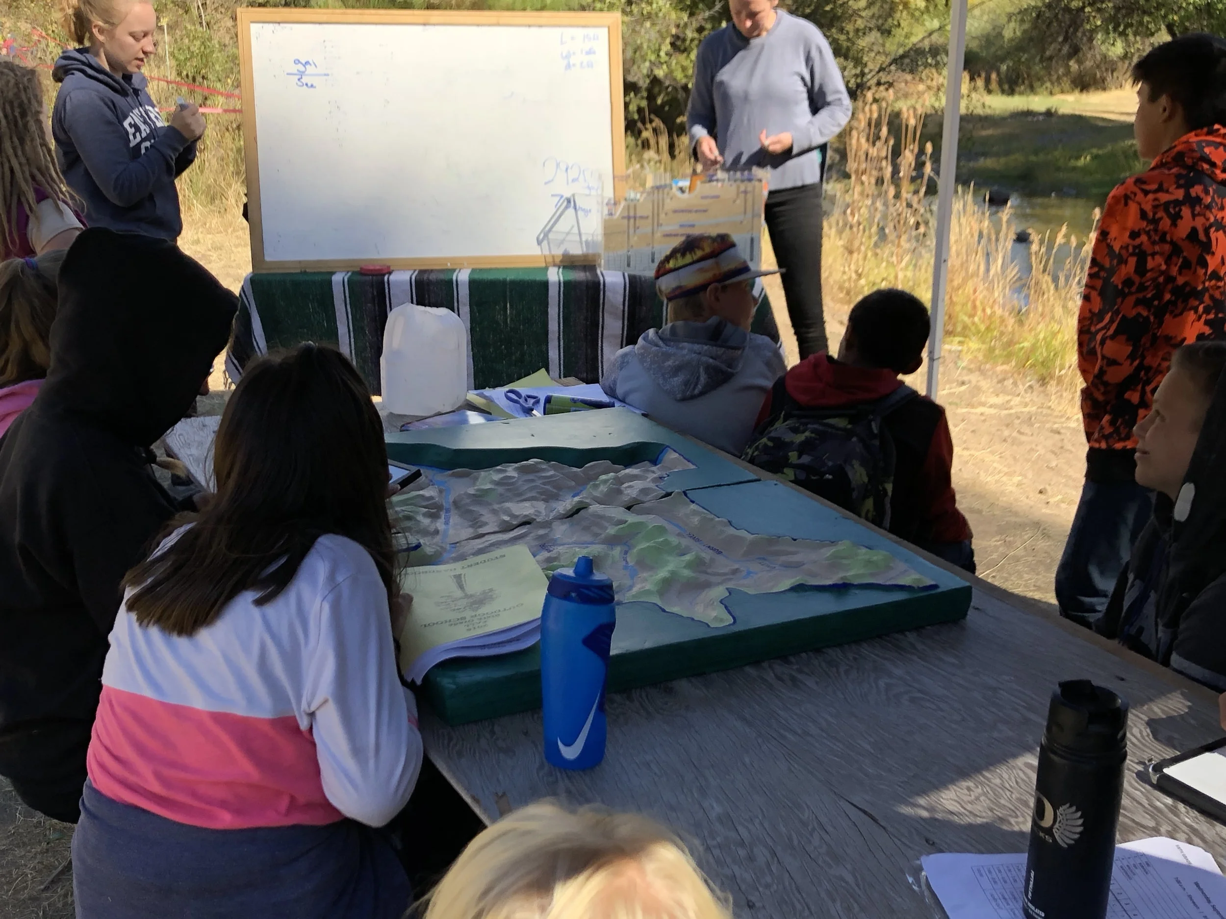 Sixth graders from the Baker School District attending a new, overnight Outdoor School program
