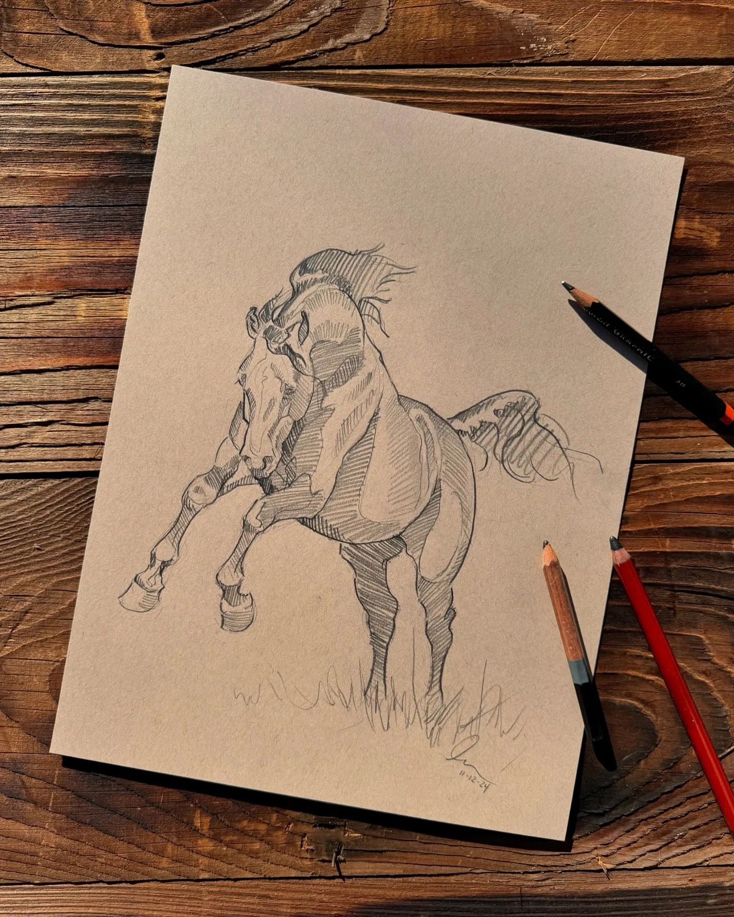 Been waiting for new sketches to drop? 👀 Make sure you&rsquo;re signed up for my email list; I&rsquo;ll be releasing some new pieces + exclusive discounts to my subscribers on Black Friday! 🎉

#sketchbook #sketch #horsesketch #drawing #horsedrawing