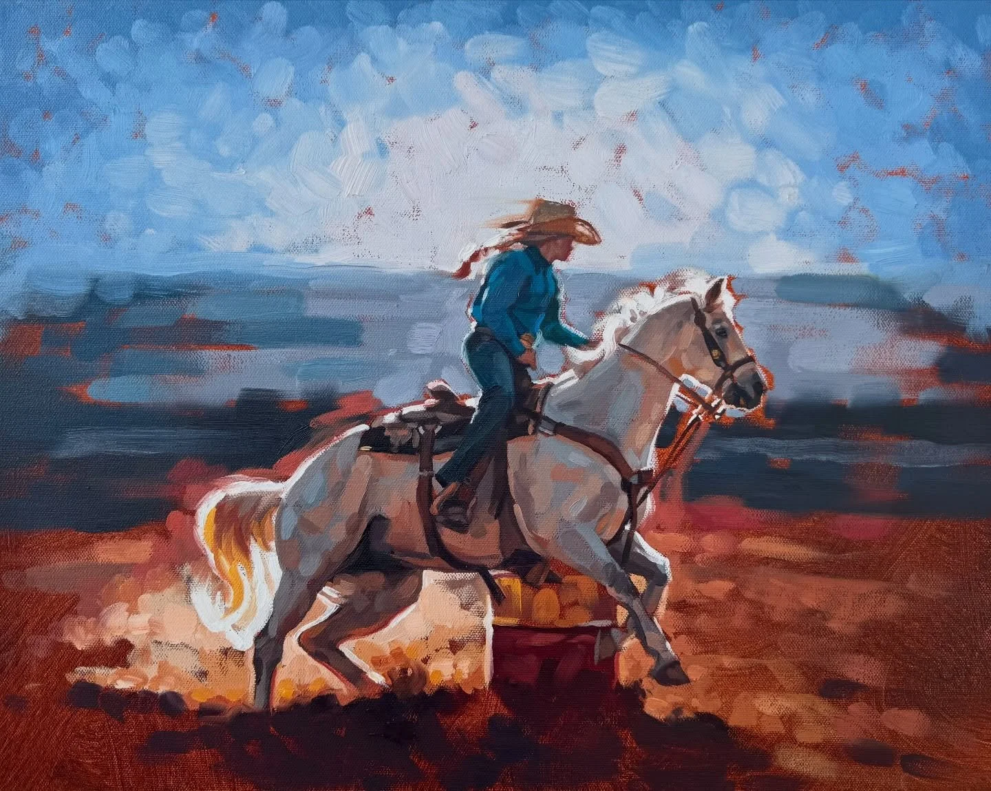 The National Western Stock show may have wrapped up for the year, but that doesn&rsquo;t mean you have to say goodbye to the excitement! &ldquo;One Right And Two Lefts&rdquo;, 16x20&rdquo;, is currently available at my website for anyone who wants to