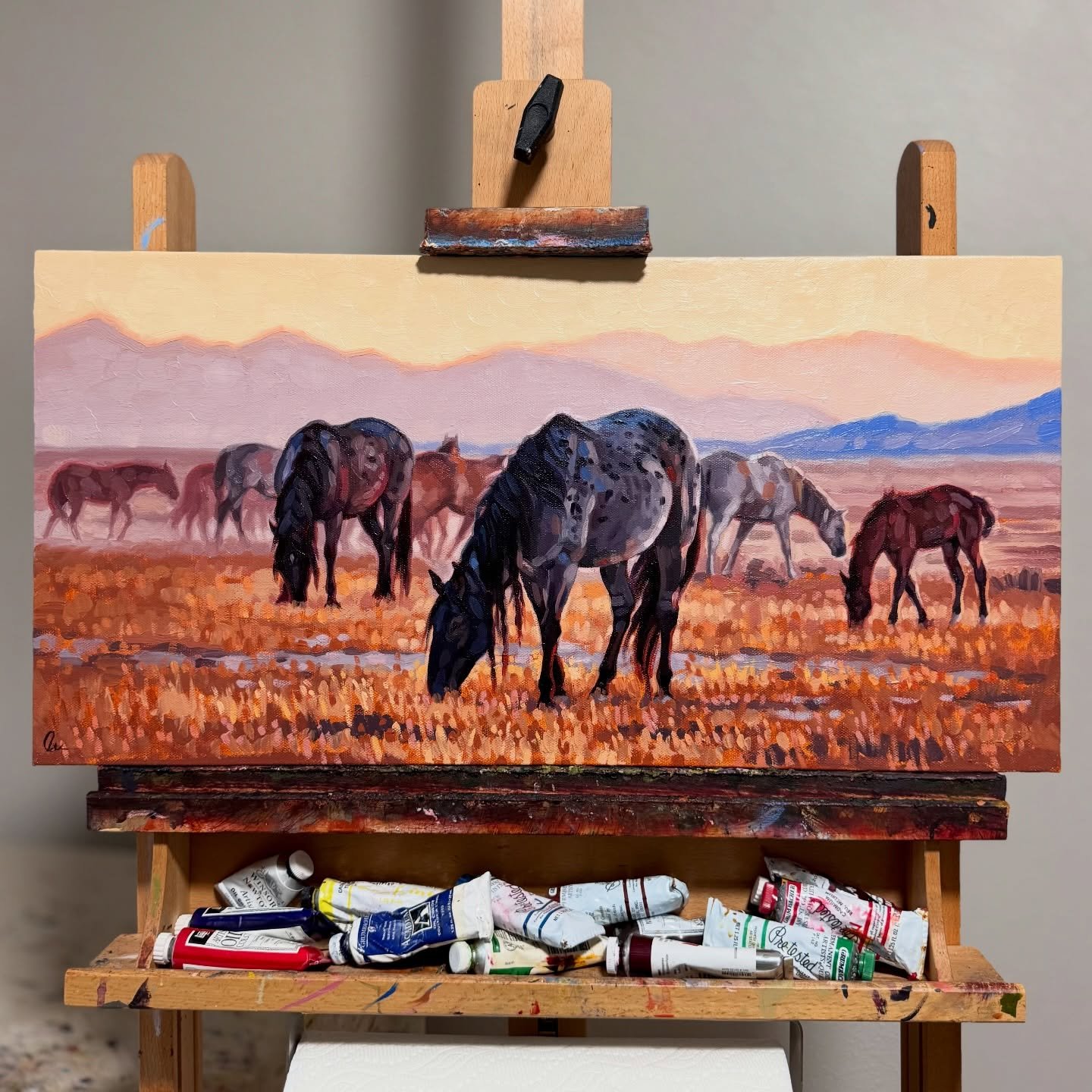 Here is a closer look at &ldquo;Solace&rdquo; for all my detail lovers. 🥰 Thank you from the bottom of my heart for giving so much love to this new wild Mustang painting over the last few days! Creating art that speaks directly to other horse people