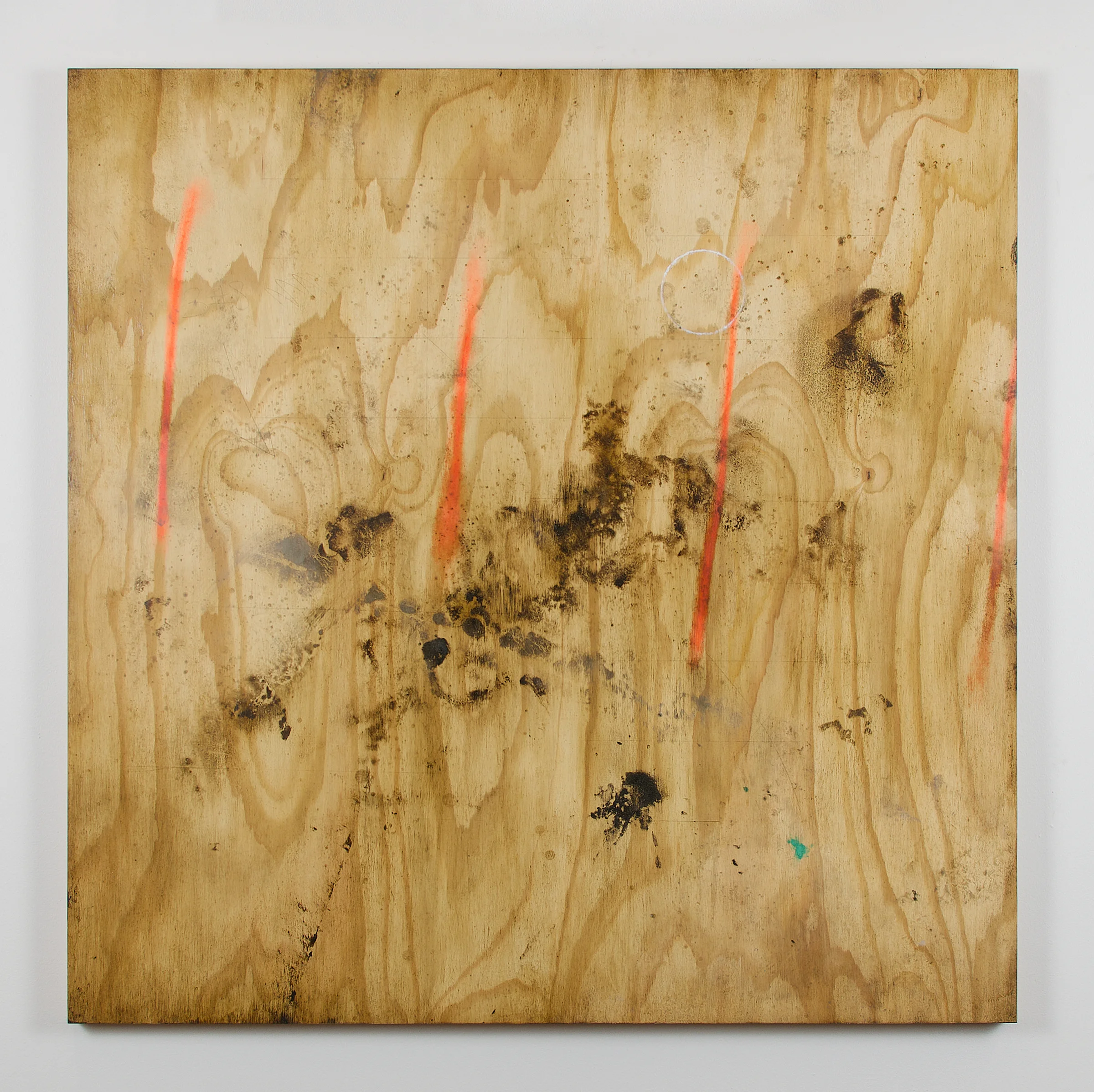 Anthony Adcock, Marked Out , 2016, Oil on ACM (aluminum composite material), 48 x 48"