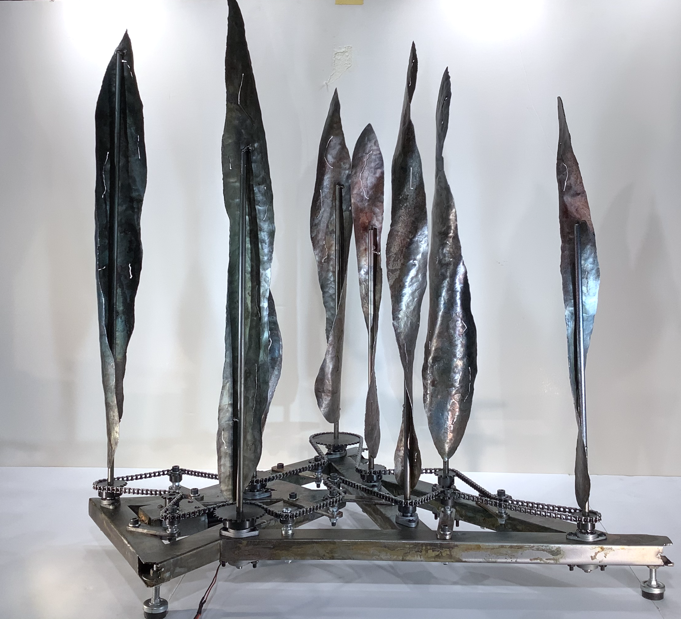 &nbsp;Corps de Ballet 2020Welded Steel and Mechanical Kinetic Components24 x 30 x 30”