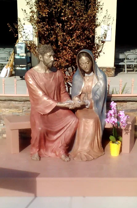 Recently Completed Sculpture by Thomas Marsh: the Holy Spouses, Patrons of the Unborn