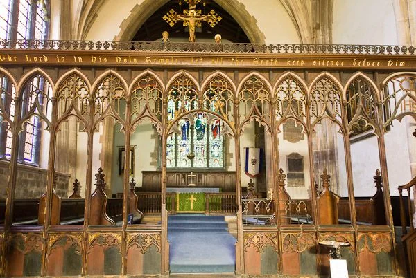 Iconostasis, Rood Screen, Communion Rail, or Shag-Pile Carpetted Step
