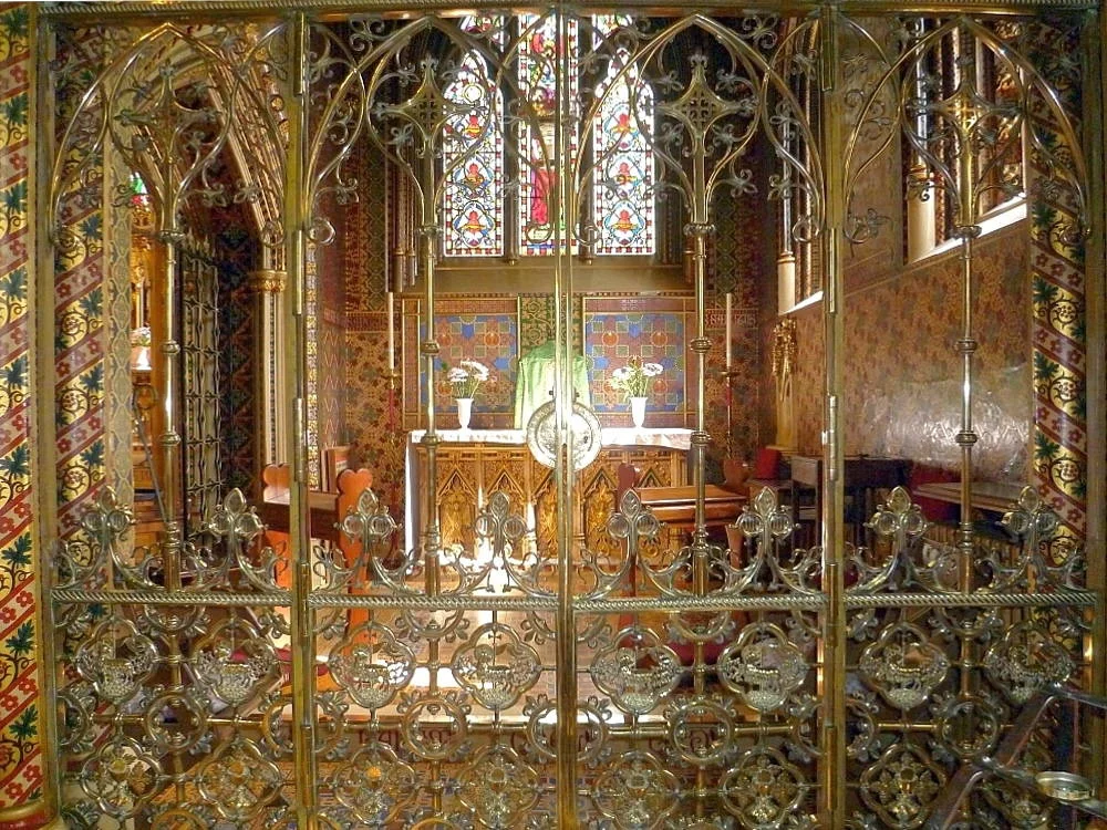 Part of the interior of St Giles, Cheadle