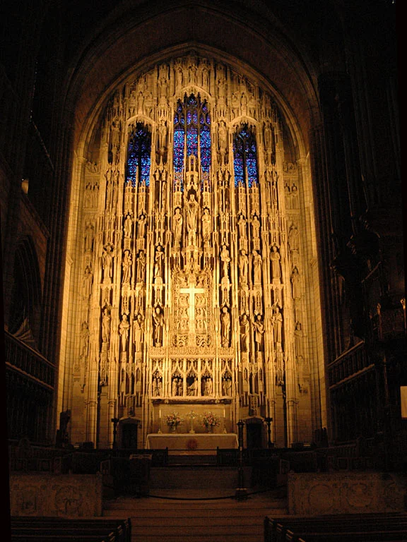 St Thomas Church, NYC, reredos by Lee Lawrie.