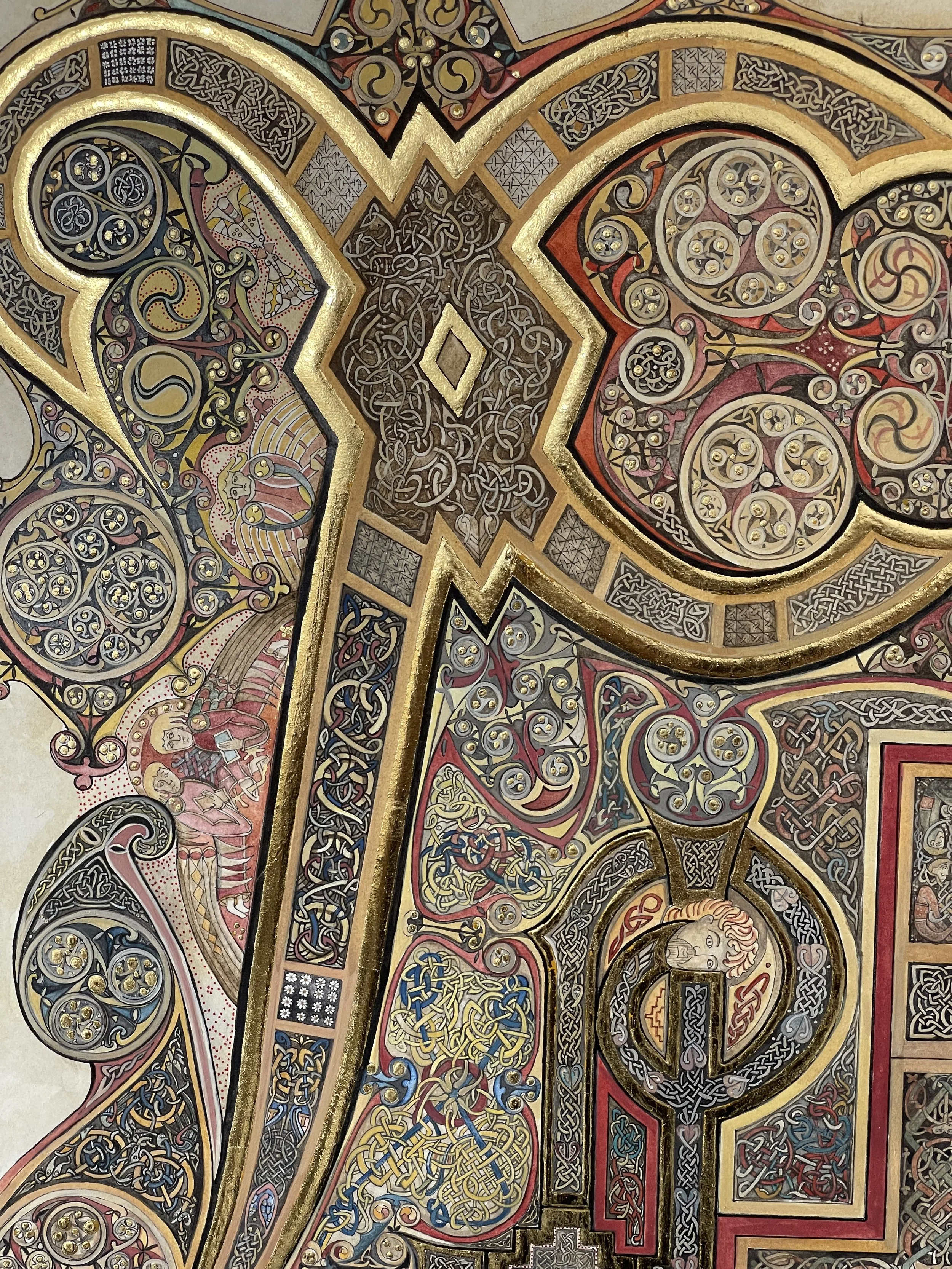 A Contemporary Hiberno-Saxon Style Illumination of the Chi-Rho