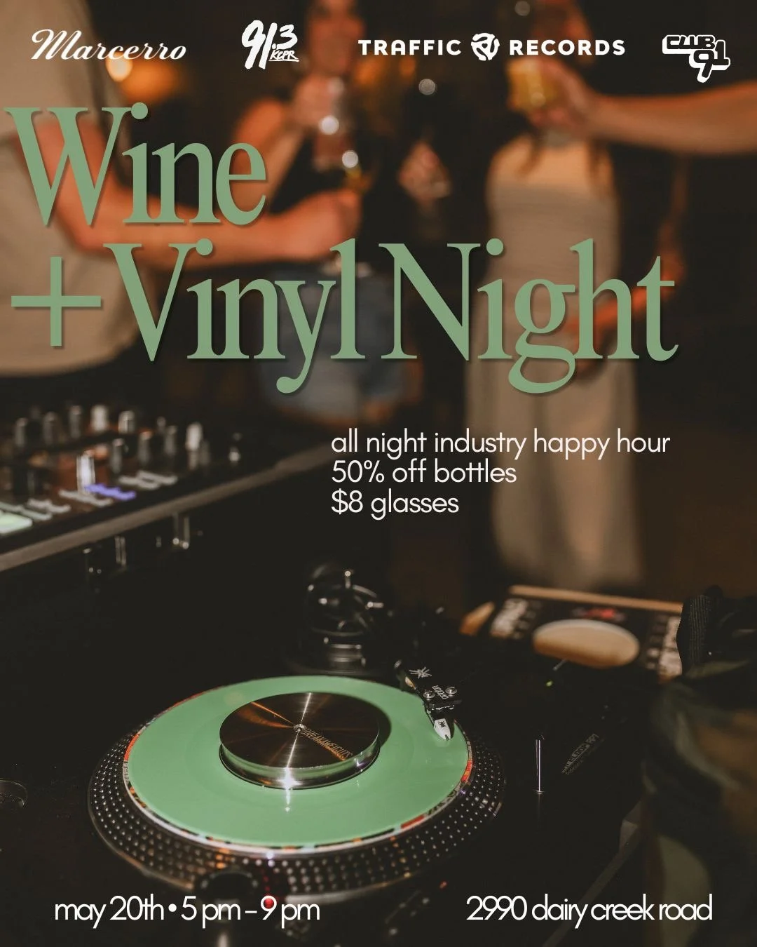 Wine &amp; Vinyl Night @ Marcerro / Dairy Creek Golf Course / San Luis Obispo 
