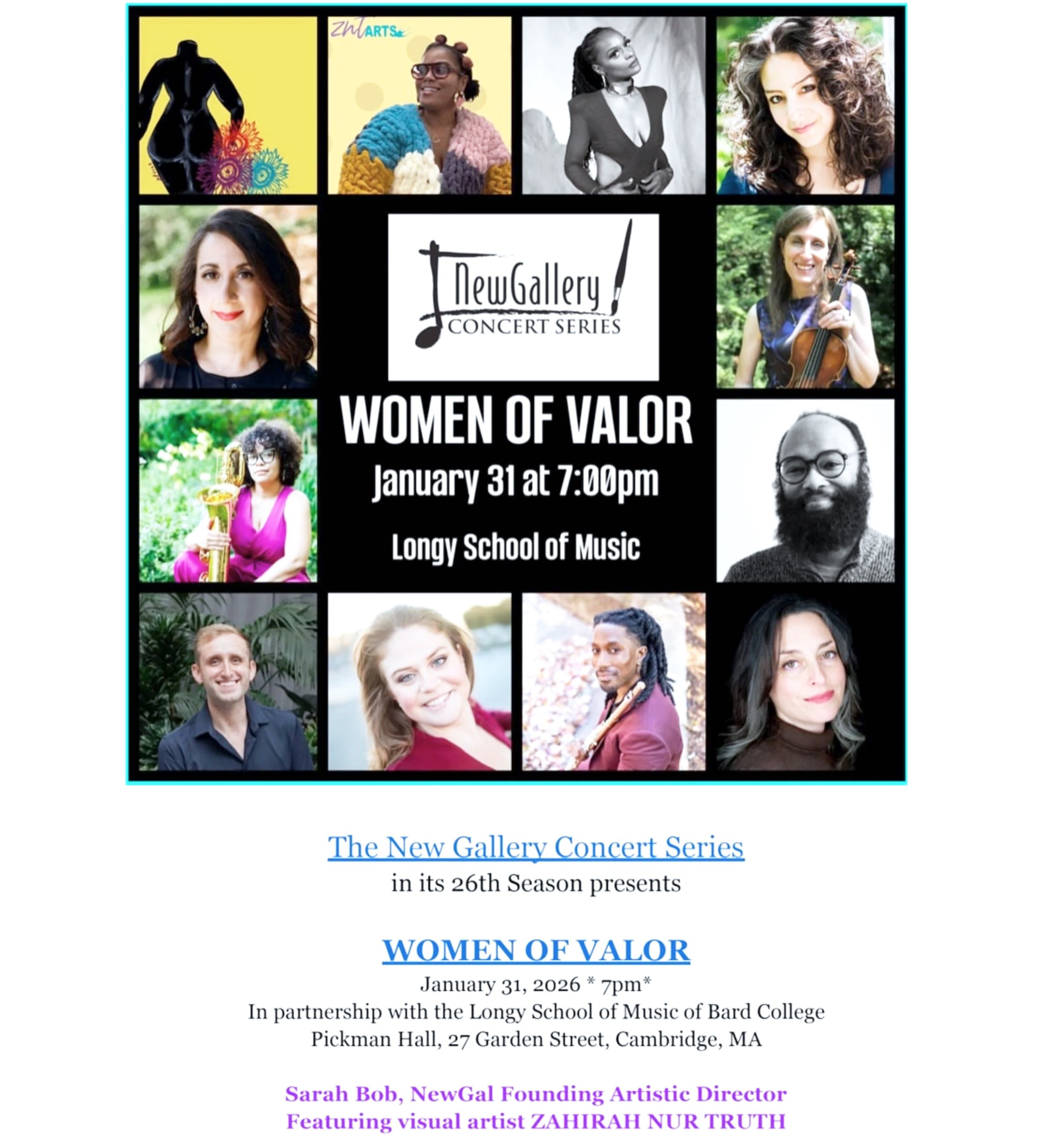 Women of Valor An artistic: New Gallery Concert Series featuring ZNT Arts