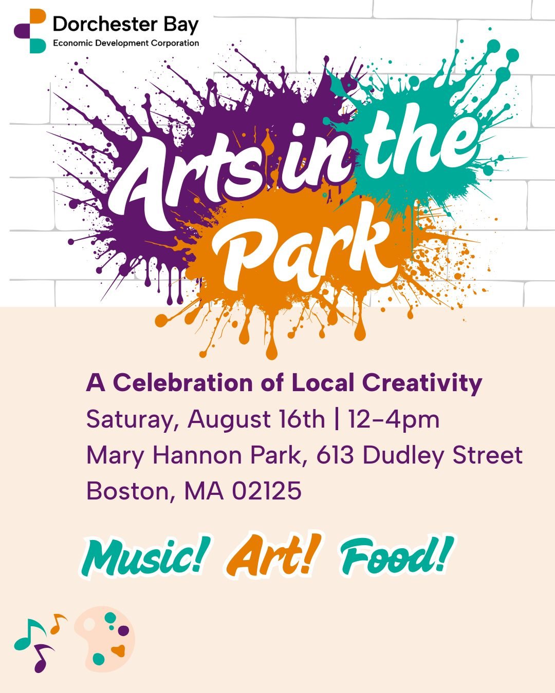 Dorchester Bay Economic Development Corp  presents Arts in the Park featuring Collaborative Mural with ZNT Arts