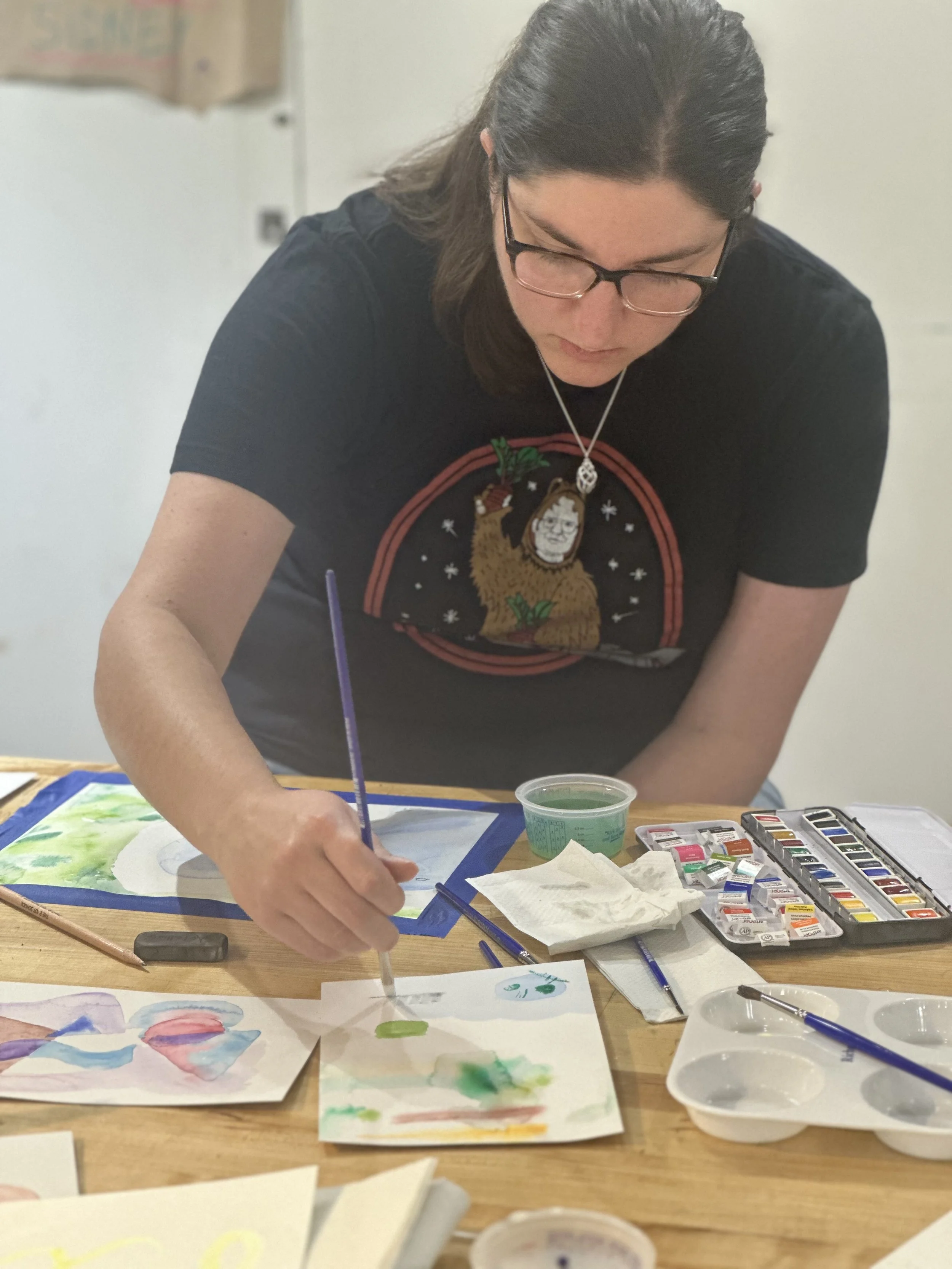 Flow and Form: Paint Night with Watercolor Adults  @ The Eliot School 