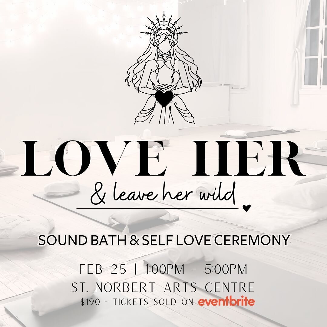 Join us on February 25th at the St Norbert Art centre for an afternoon of self love and expression. We will explore the divine connection within ourselves and our own personal relationship with magic. Our ceremony will include a grounding sound bath 