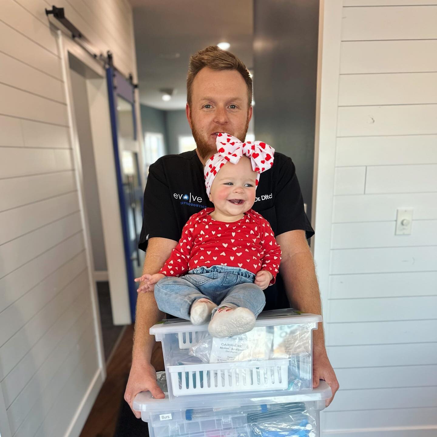 Dr.Ditch had a little extra help packing the vehicle to travel to the Pelican Rapids office!
