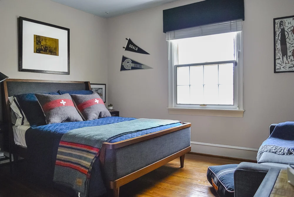 Vintage Teenage Boys Bedroom in Wilmington, DE | Sharp & Grey Interiors