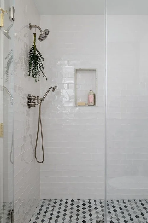 Funky kids bathroom tile built as part of full home renovation.