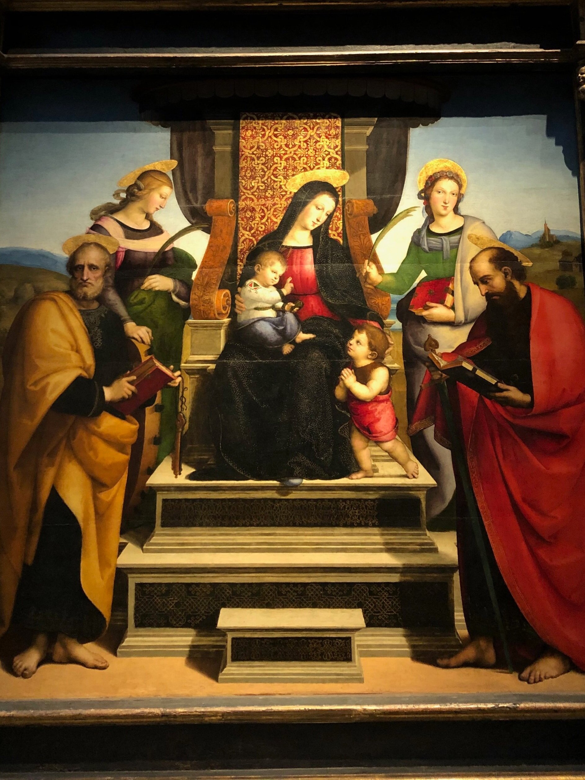 Raphael, "Mary and Child Enthroned with Saints"
