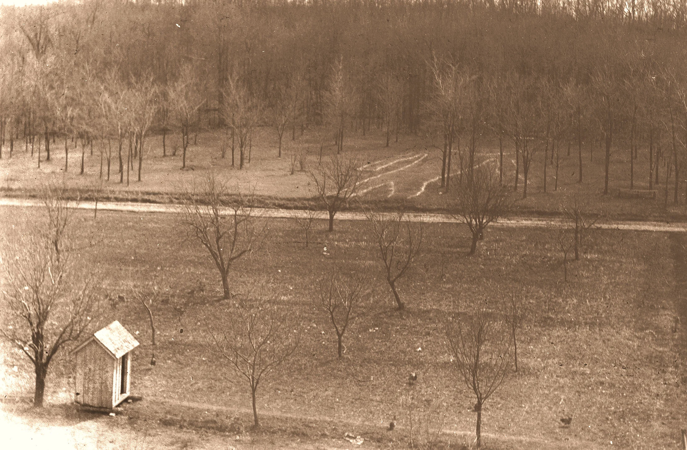 1880s Photo - Note the road had cut off the legs at that time already