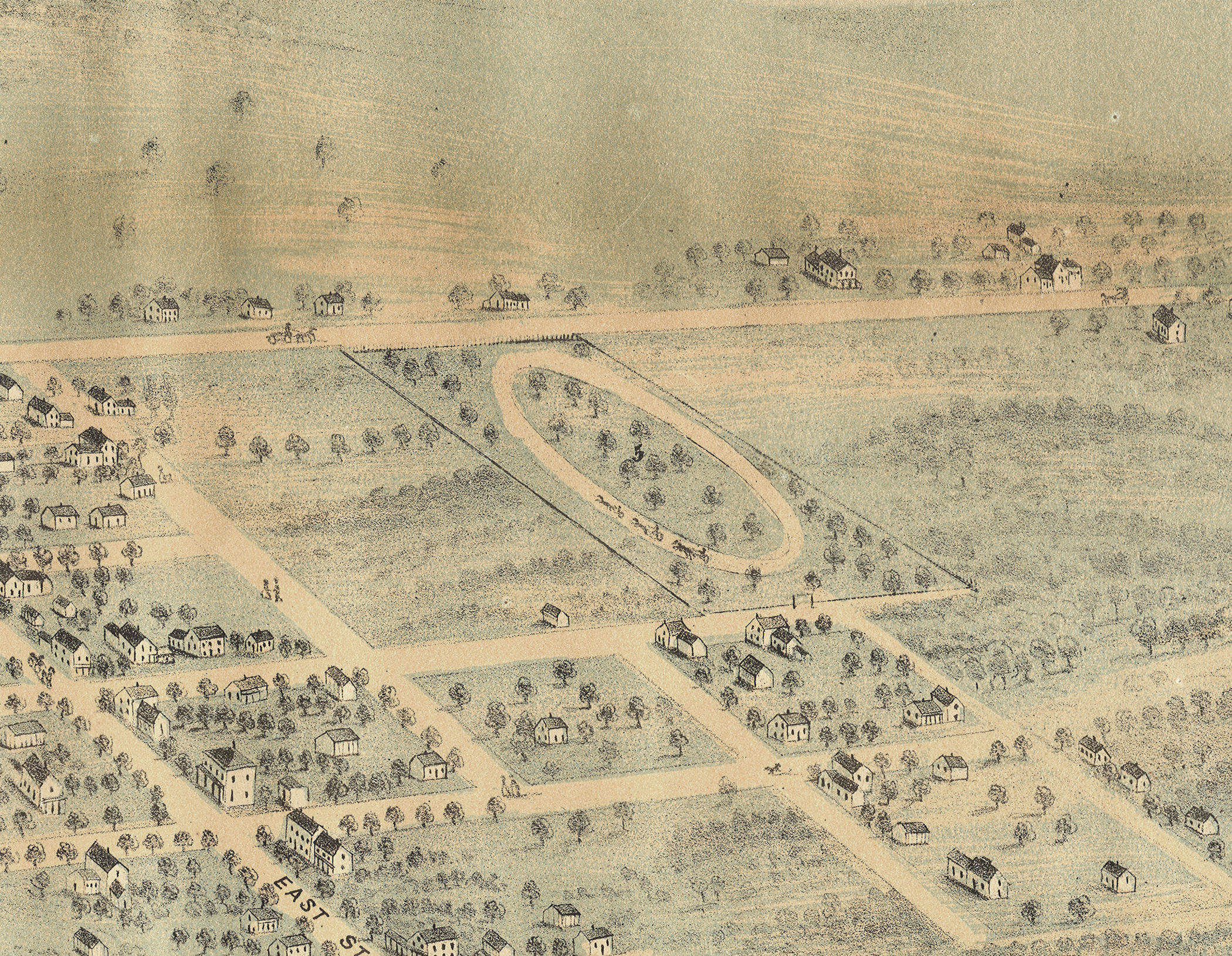 The racetrack may have been similar to this later track at the fairgrounds