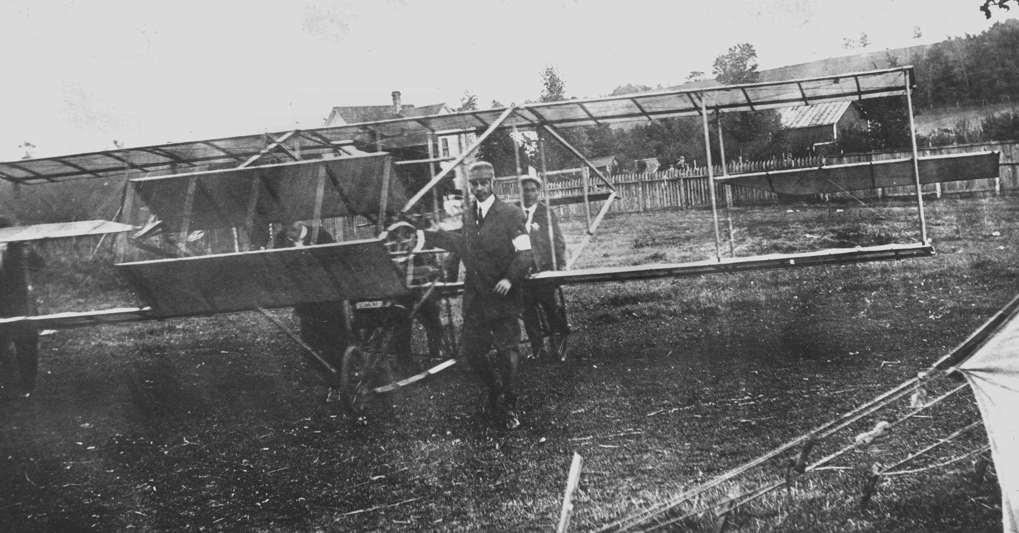 Nelson's Aeroplane at Baraboo Fairgrounds 1911