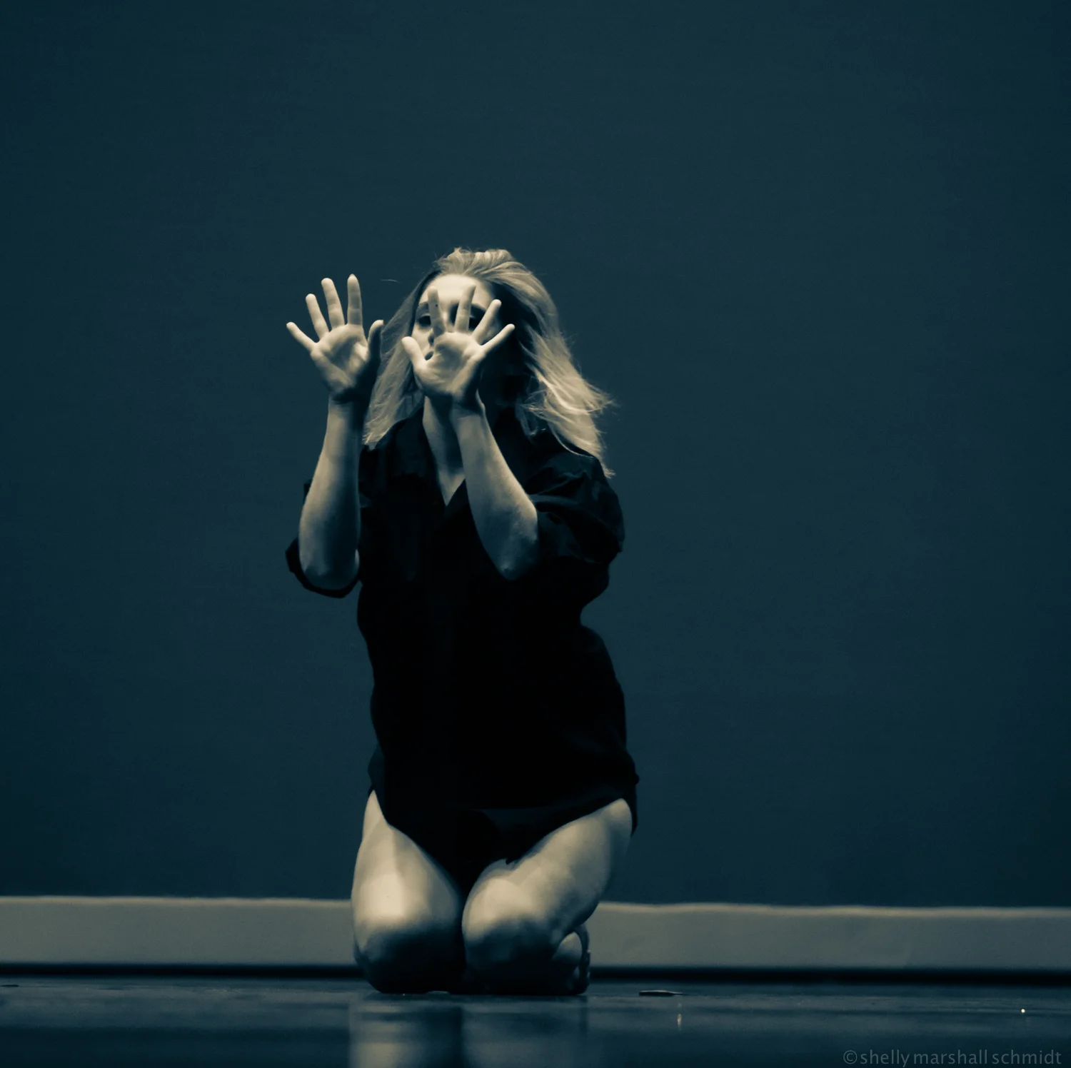 Shelly Marshall Schmidt Paige Grimard in Agressed/This is War, a work that examines a veteran's return home.