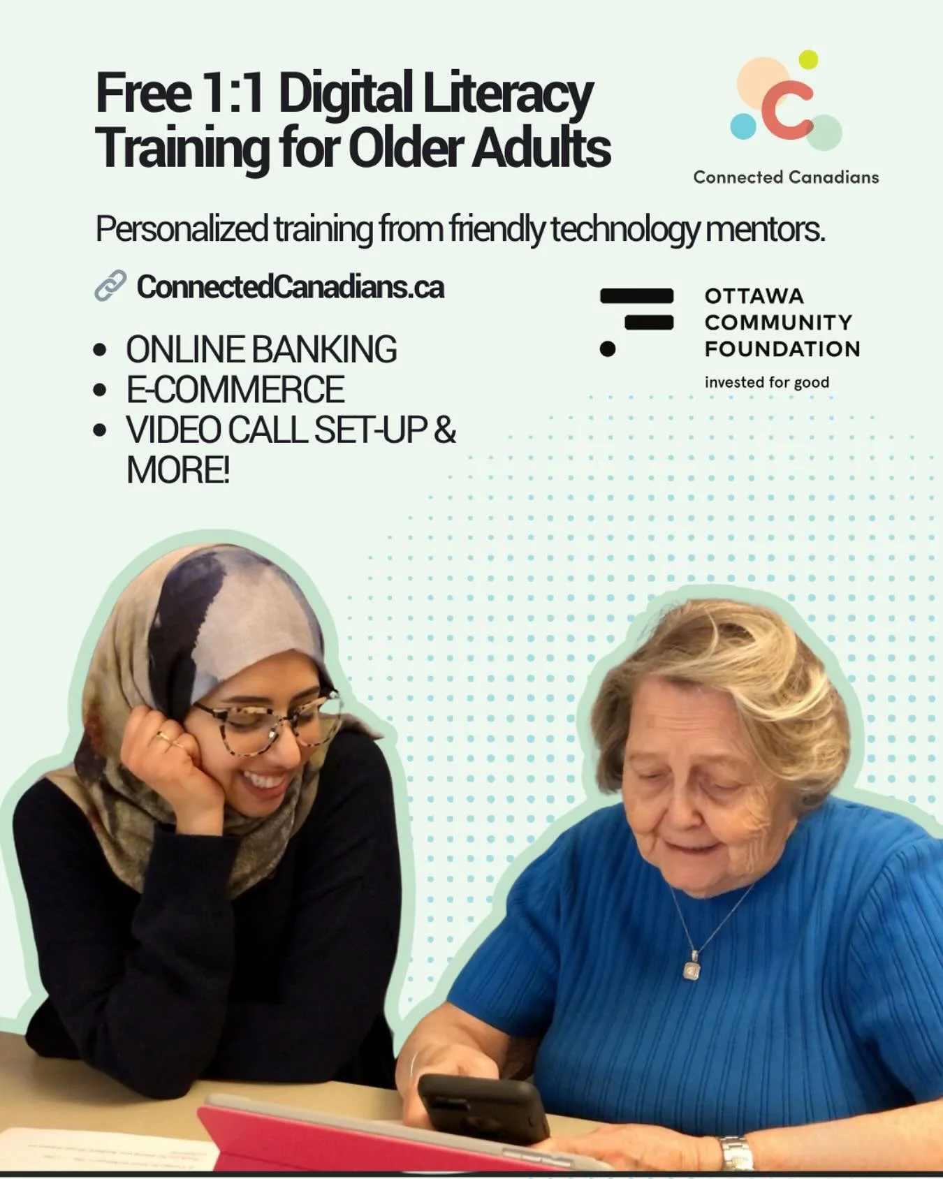 💻 Do you know an older adult who would benefit from practicing their technology skills?

Connected Canadians is Canada&rsquo;s leading digital inclusion charity, providing free digital literacy training to older adults. Since 2018, the organization 