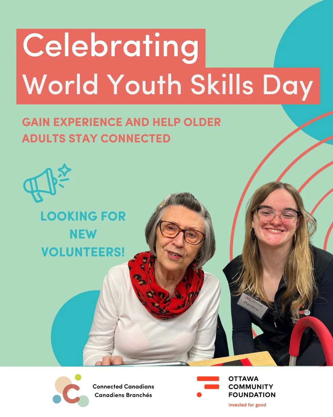 On World Youth Skills Day, we&rsquo;re celebrating the student volunteers and co-op students who help make Connected Canadians&rsquo; work possible. 

From supporting workshops and events to assisting behind the scenes with communications, outreach, 