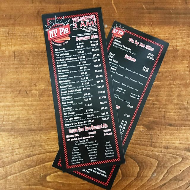 Friday? More like pie-day 🍕! @nypiesr is making us hungry for a slice with their menus...