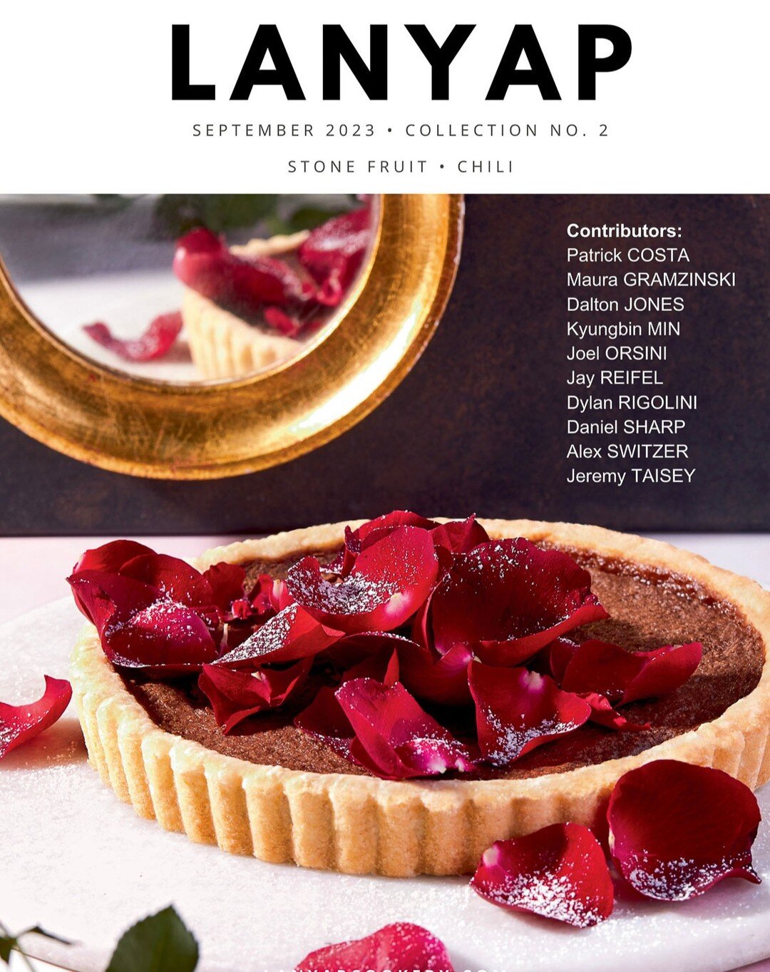 Recipe collection 2: Stone Fruit &amp; Chilies

This picture is a Cherry Tart with Rose Petals from the new cookbook &quot;A History of the World in 10 Dinners: 2,000 Years, 100 Recipes&quot; by Jay Reifel &amp; Victoria Flexner. 

Check out the reci