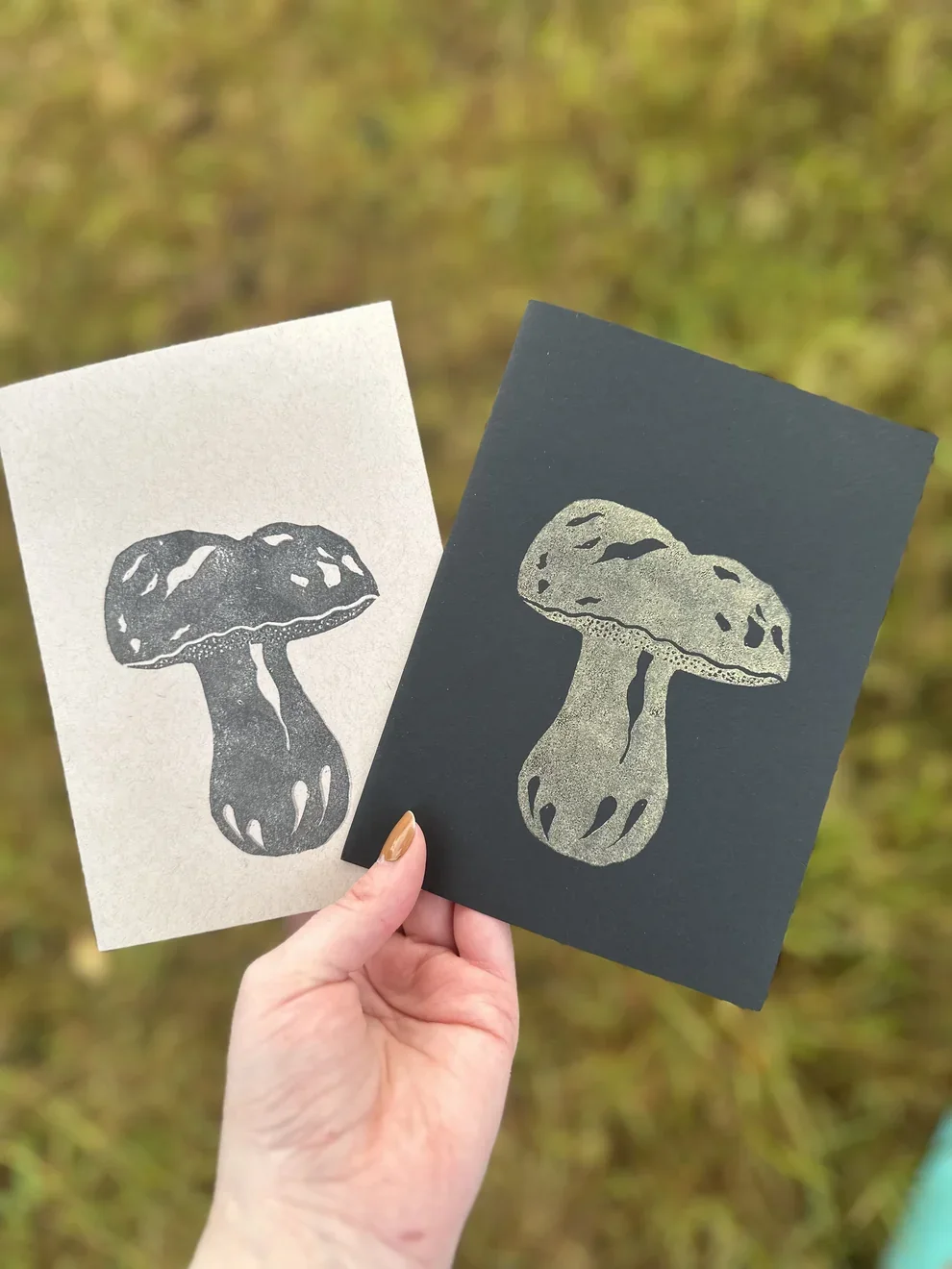 Mushroom Stamp Carving &amp; Printing
