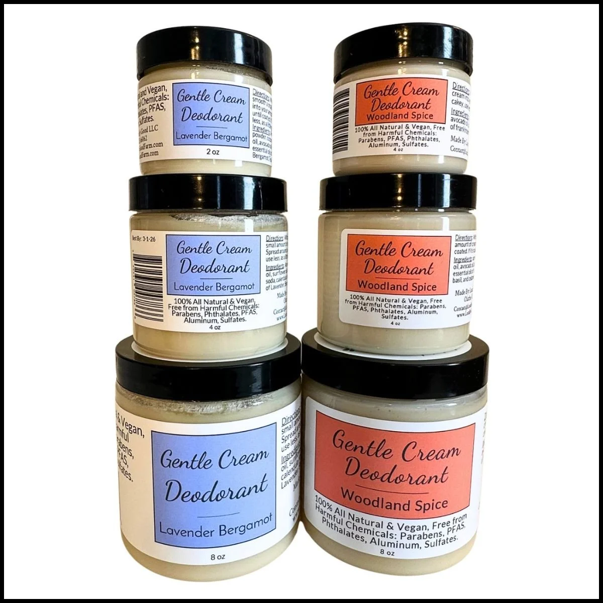 Gentle Cream Deodorant, 100% Natural and Effective!