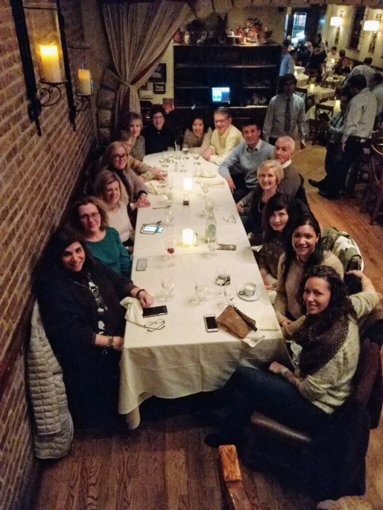 dinner with the Forever Yarn family